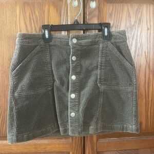 Wild Fable Olive Corduroy Skirt